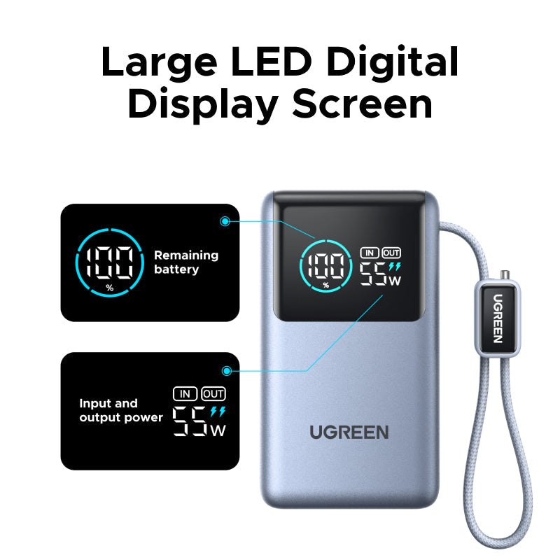 UGREEN 55W PD PPS Power Bank (10,000mAh)