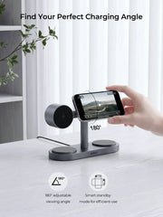 Aukey MagFusion Titan 4-in-1 Qi2.2 Magnetic Wireless Charging Station