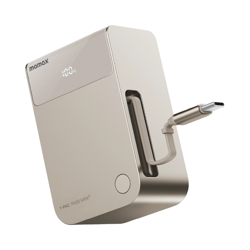 Momax 1-Pac Pass Mini+ 2-in-1 Powerbank with Built-in Retractable Cable