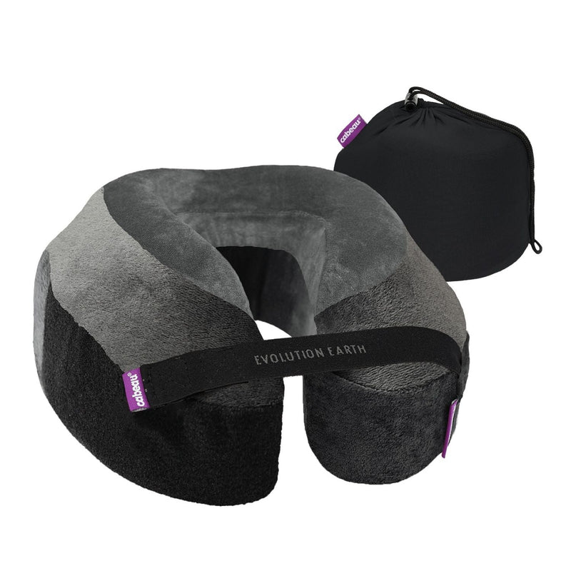 Cabeau Evolution Earth Deluxe Travel Pillow in Wind Black Grey