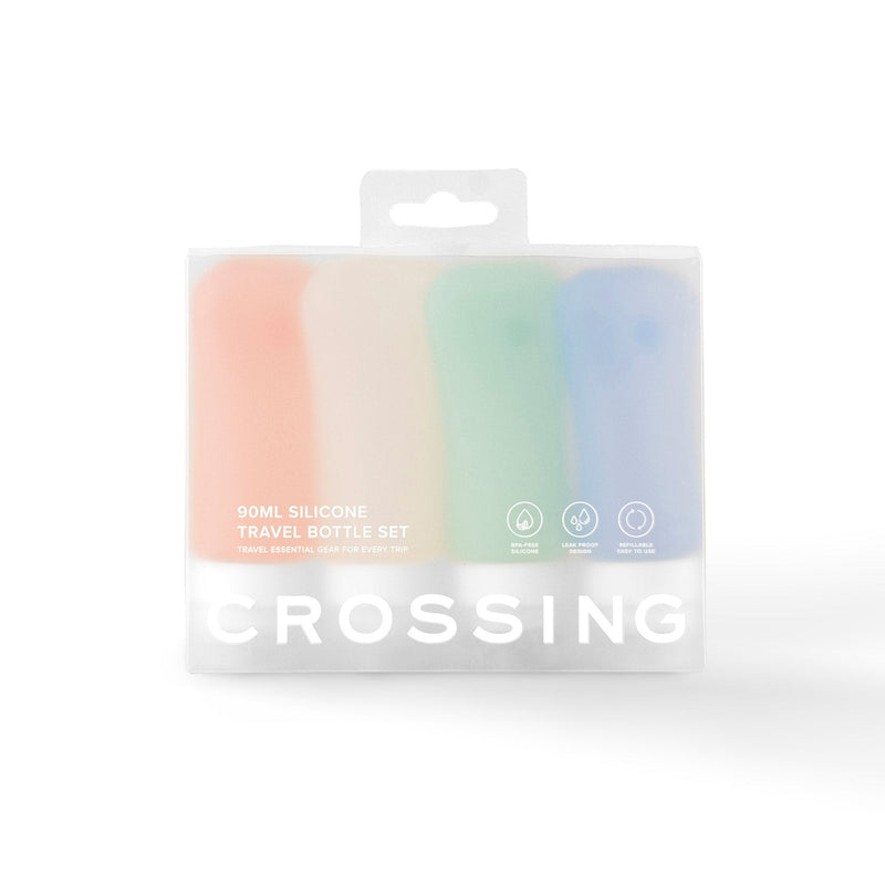 Crossing Silicone Leak Proof TSA Travel Bottles (4 Pack)
