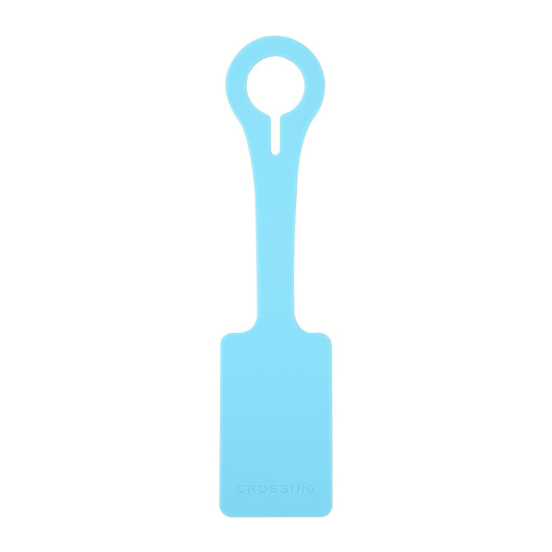 Crossing Luggage Tag Neon Aqua Blue
