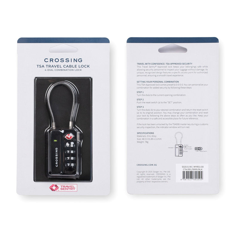 Crossing TSA 4-Dial Travel Lock