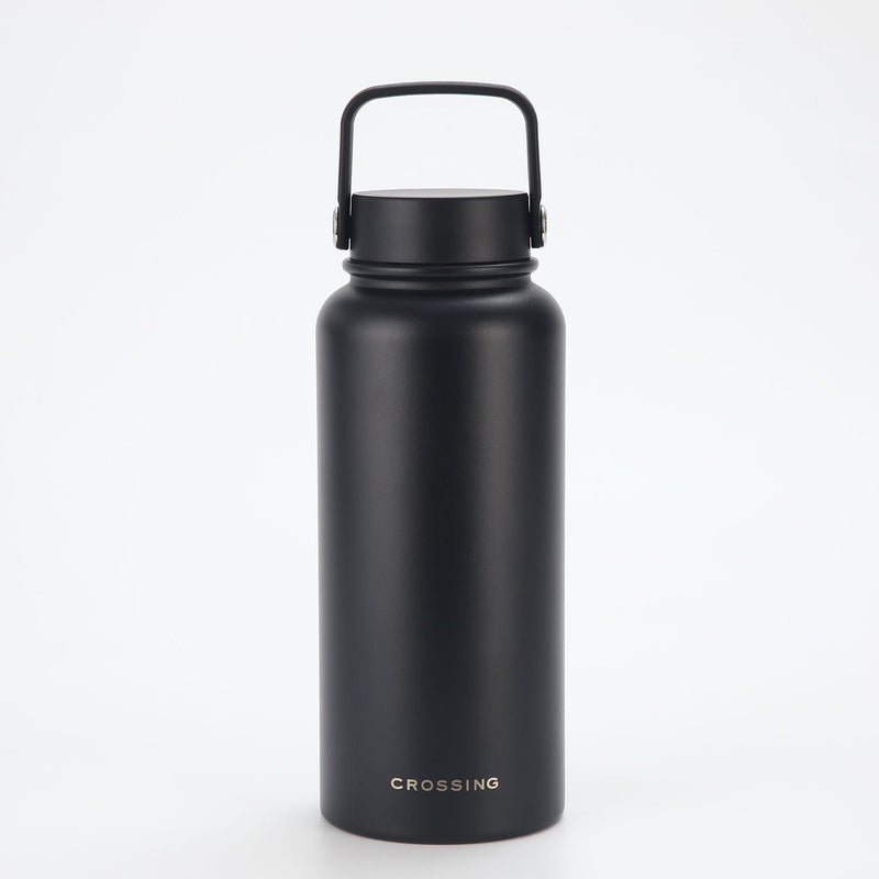 Crossing Urban Ceramic Insulated Stainless Steel Bottle 1000ml in Ebony (Black)