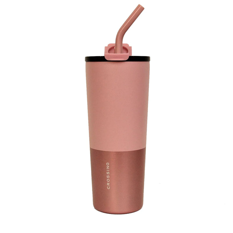 Crossing Volt Insulated Stainless Steel Straw Tumbler (710ml)
