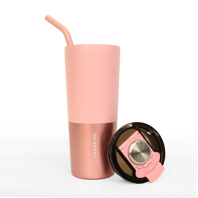 Crossing Volt Insulated Stainless Steel Straw Tumbler (710ml)