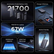 UGREEN 67W Fast Charging Power Bank (20,000mAh)