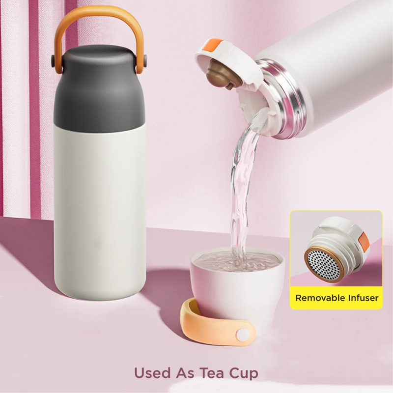 Hinokii Dornbirn 304 Stainless Steel Vacuum Flask with Cup & Handle (500ml)