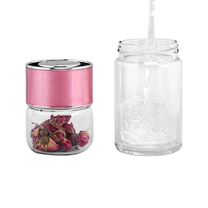【Hinokii】Tirol Borosilicate Glass Tea Infuser Bottle (450ml)