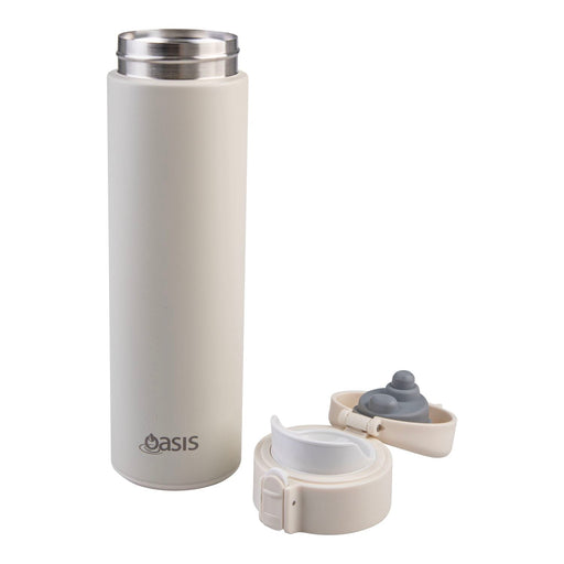 Oasis Stainless Steel Flip-Top With Lock Vacuum Flask (480ml) - Alabaster