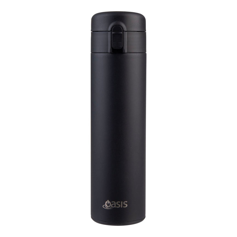 Oasis Stainless Steel Flip-Top With Lock Vacuum Flask (480ml) - Black