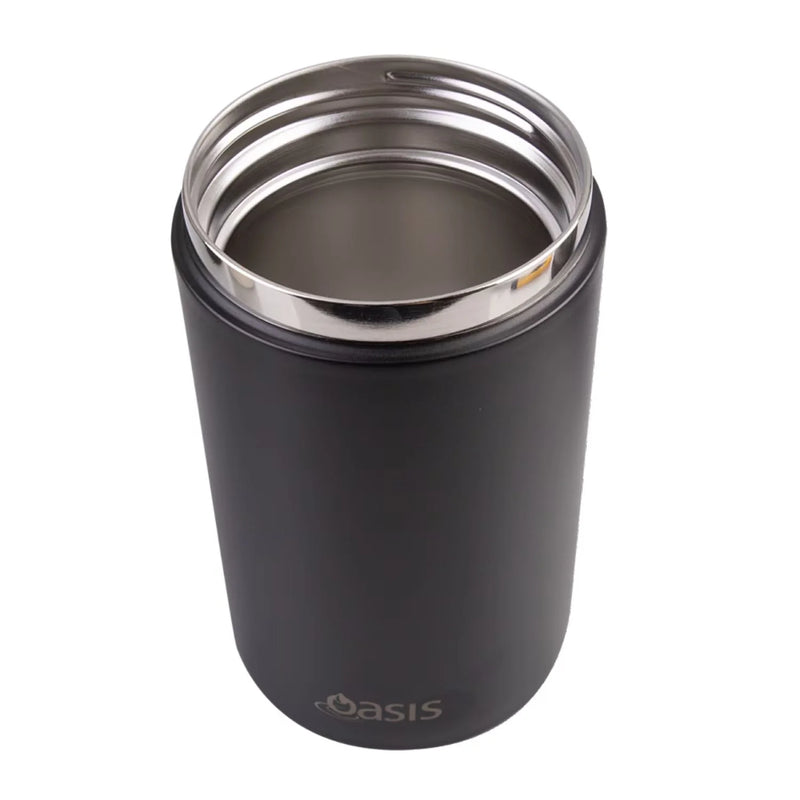 Oasis Stainless Steel Insulated Dual Compartment Food Jar with Handle & Spoon (700ml)