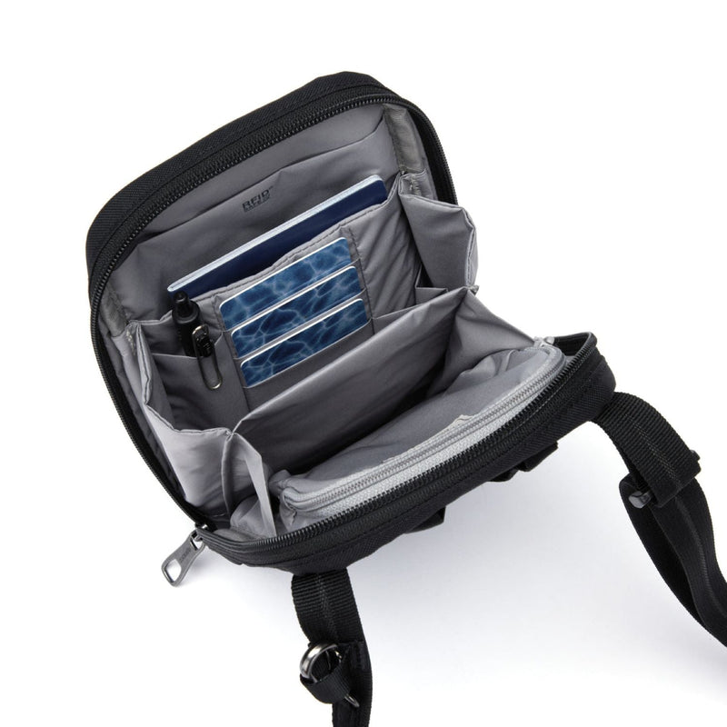 Pacsafe RFIDsafe Tech Crossbody - Jet Black