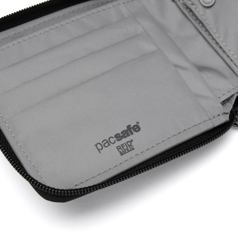 Pacsafe RFIDsafe RFID Blocking Zip Around Wallet - Jet Black