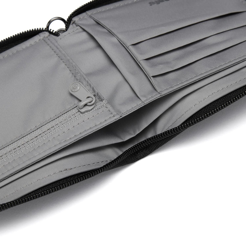 Pacsafe RFIDsafe RFID Blocking Zip Around Wallet - Jet Black