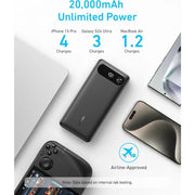 Anker Power Bank 87W with Built-in USB-C Cable (20,000mAh), feature detail