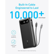 Anker Power Bank 87W with Built-in USB-C Cable (20,000mAh), feature detail