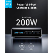 Anker Prime 200W 6-Port GaN Desktop Charger, feature detail