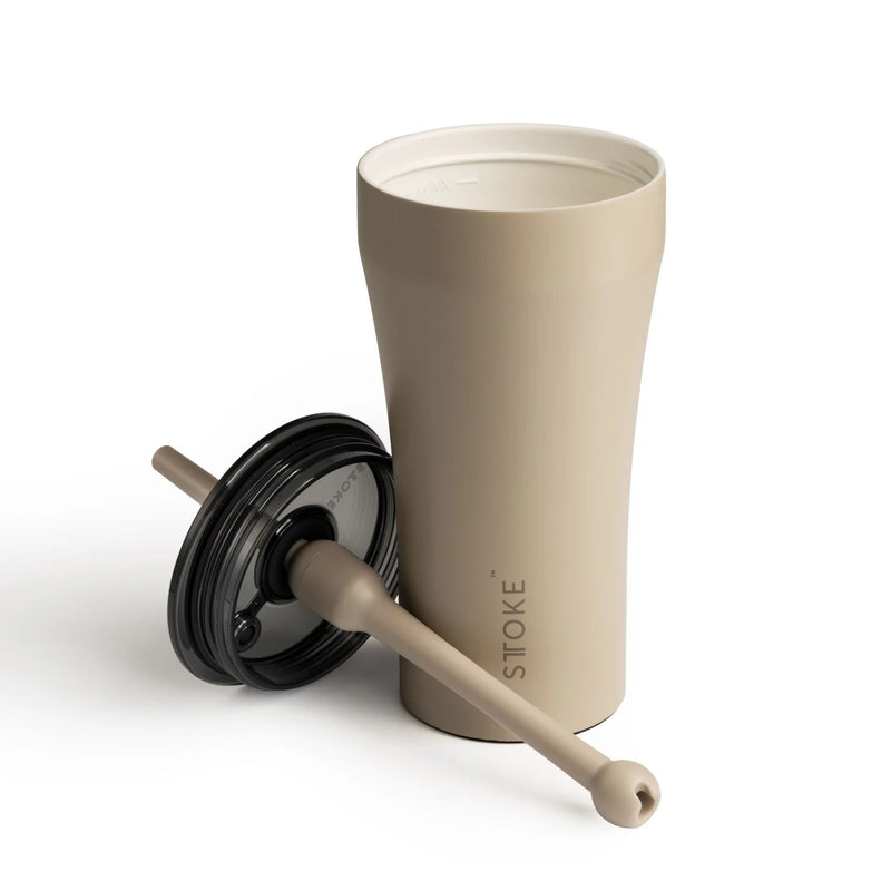 STTOKE Ceramic Insulated Cup With Straw (20Oz)