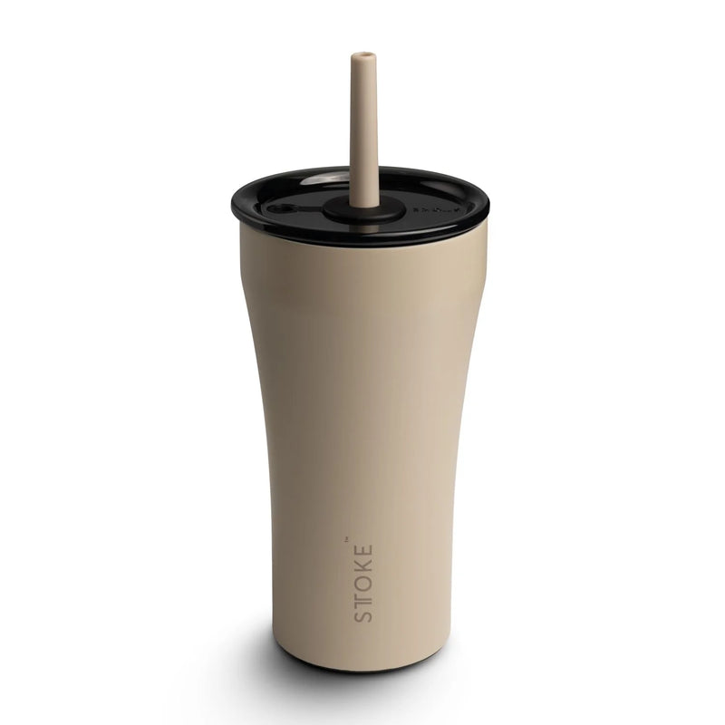 STTOKE Ceramic Insulated Cup With Straw (20Oz)