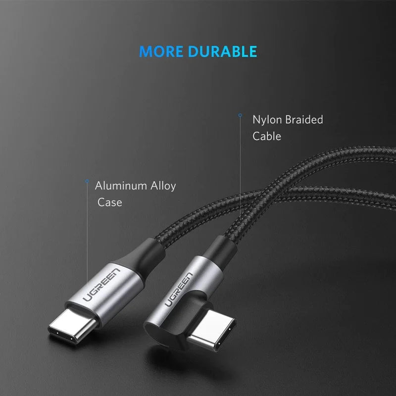 UGREEN 60W Right Angle USB-C Cable