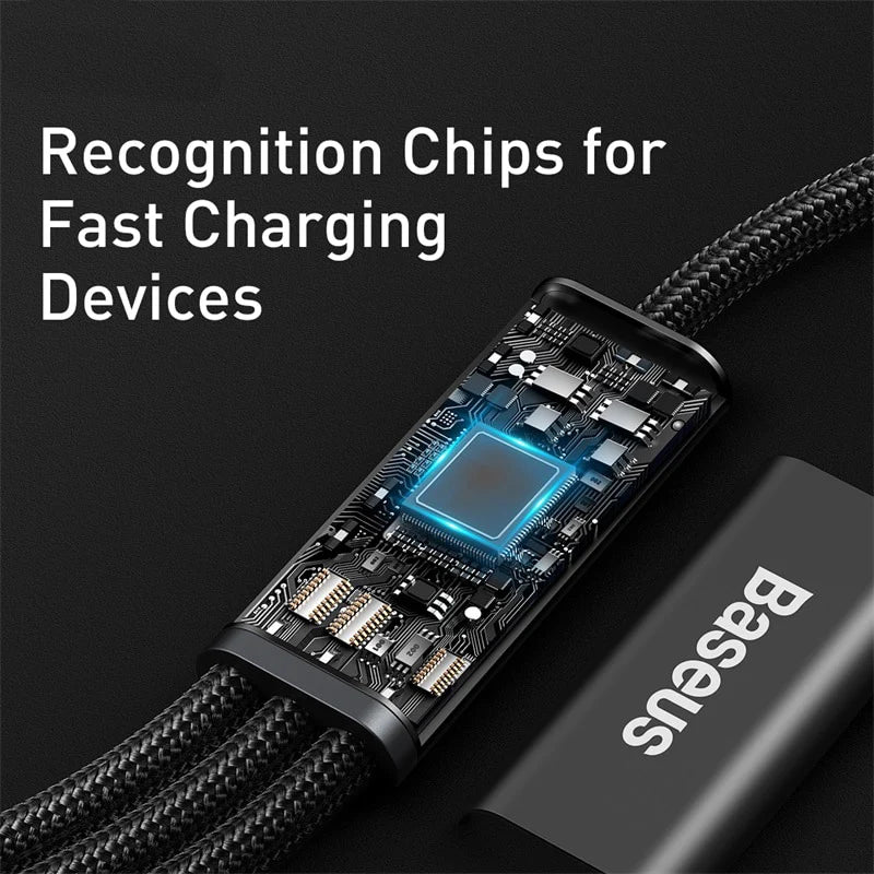 Baseus 20W Rapid Series 3-in-1 Fast Charging Data Cable (Type-C to M+L+C PD)