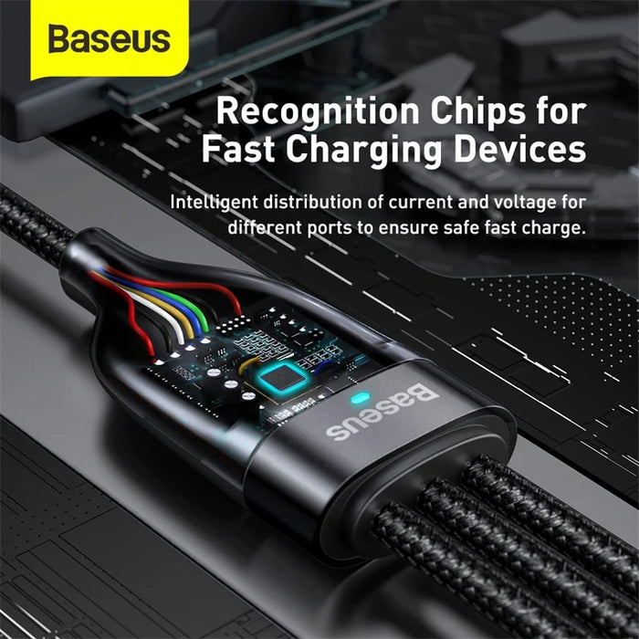 Baseus Flash Series 100W Fast Charging Data Cable (USB/Type-C to M+L+C)