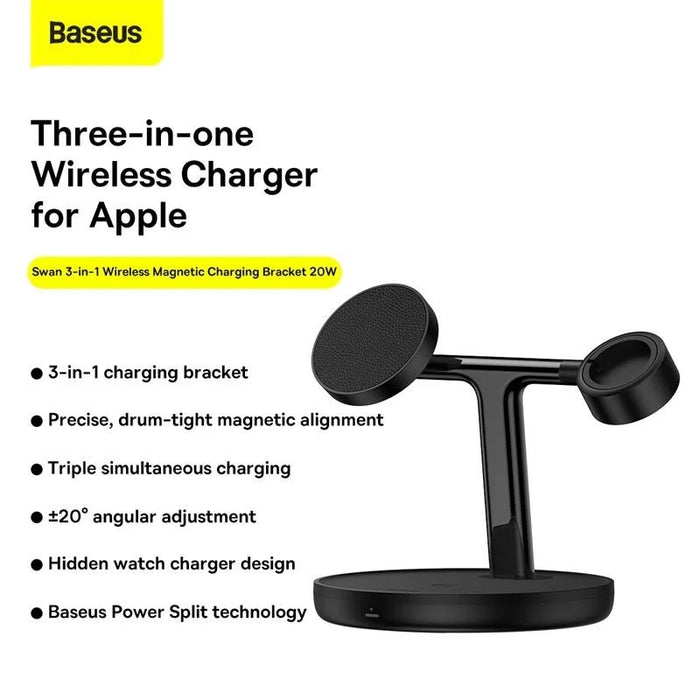 Baseus Swan 3-in-1 Wireless Magnetic Charging Stand