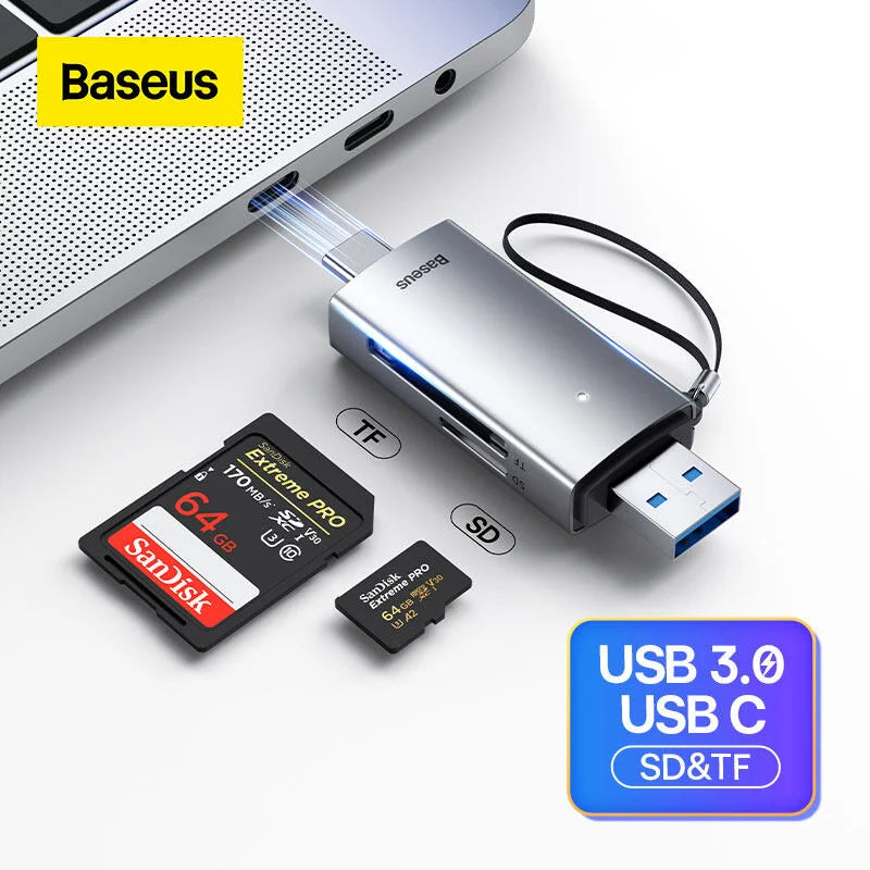 Baseus USB Card Reader (USB-A/USB-C to SD/TF)