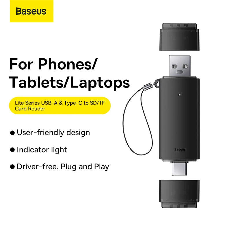 Baseus USB Card Reader (USB-A/USB-C to SD/TF)