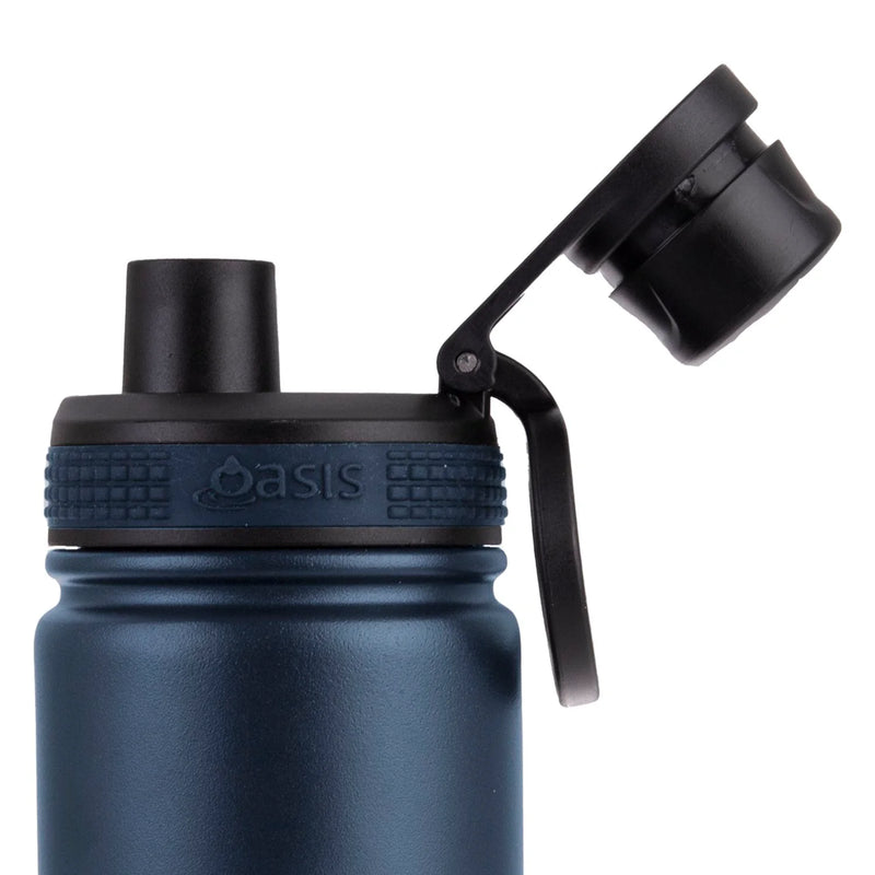 Oasis Stainless Steel Insulated Sports Water Bottle with Screw Cap (550ml)