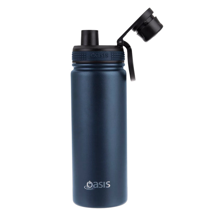Oasis Stainless Steel Insulated Sports Water Bottle with Screw Cap (550ml)