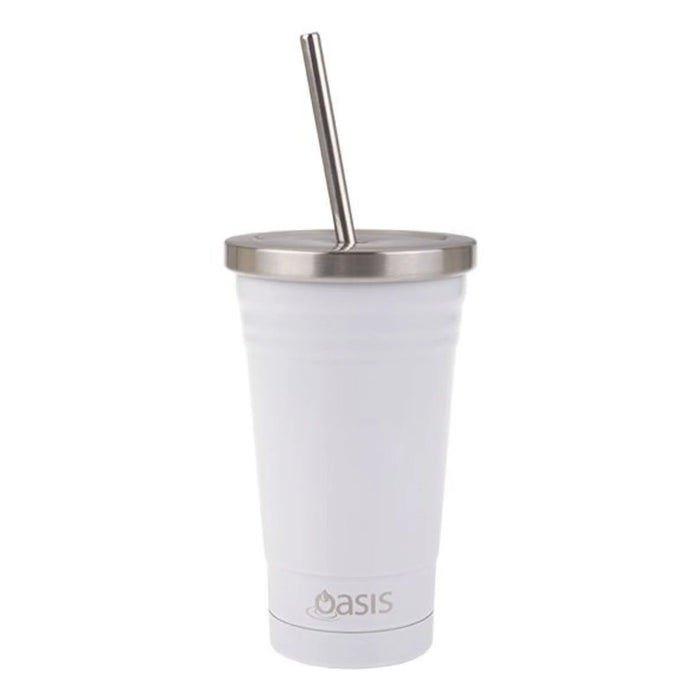 Oasis Stainless Steel Insulated Smoothie Tumbler with Straw (500ml)