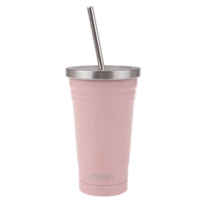 Oasis Stainless Steel Insulated Smoothie Tumbler with Straw (500ml)