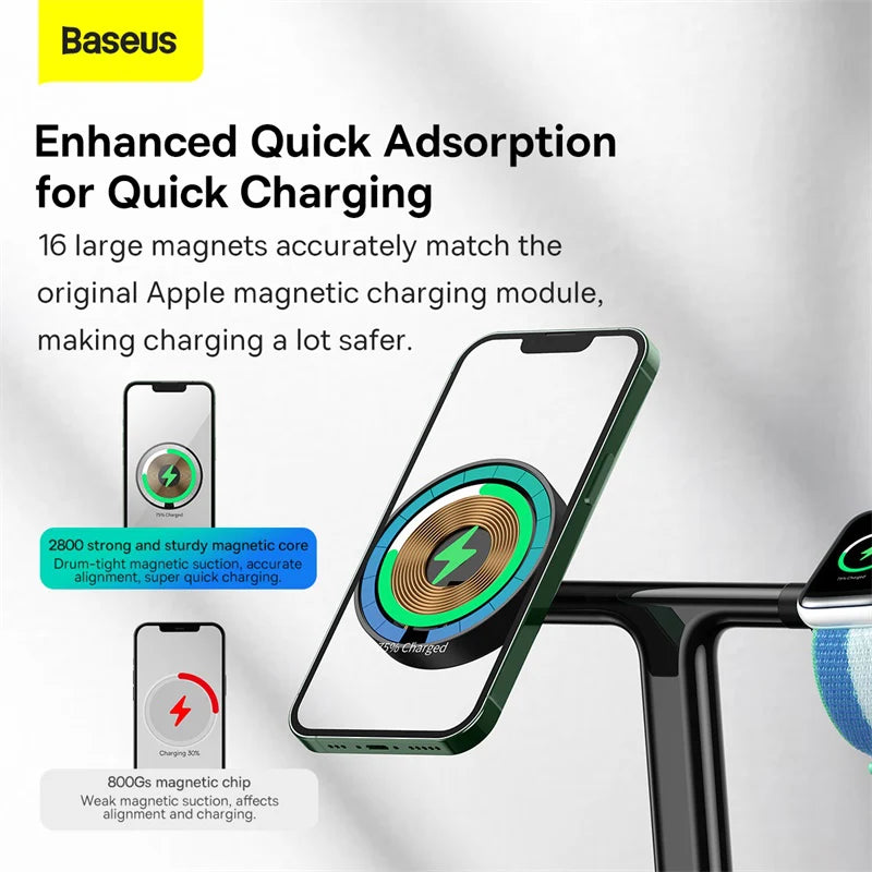 Baseus Swan 3-in-1 Wireless Magnetic Charging Stand
