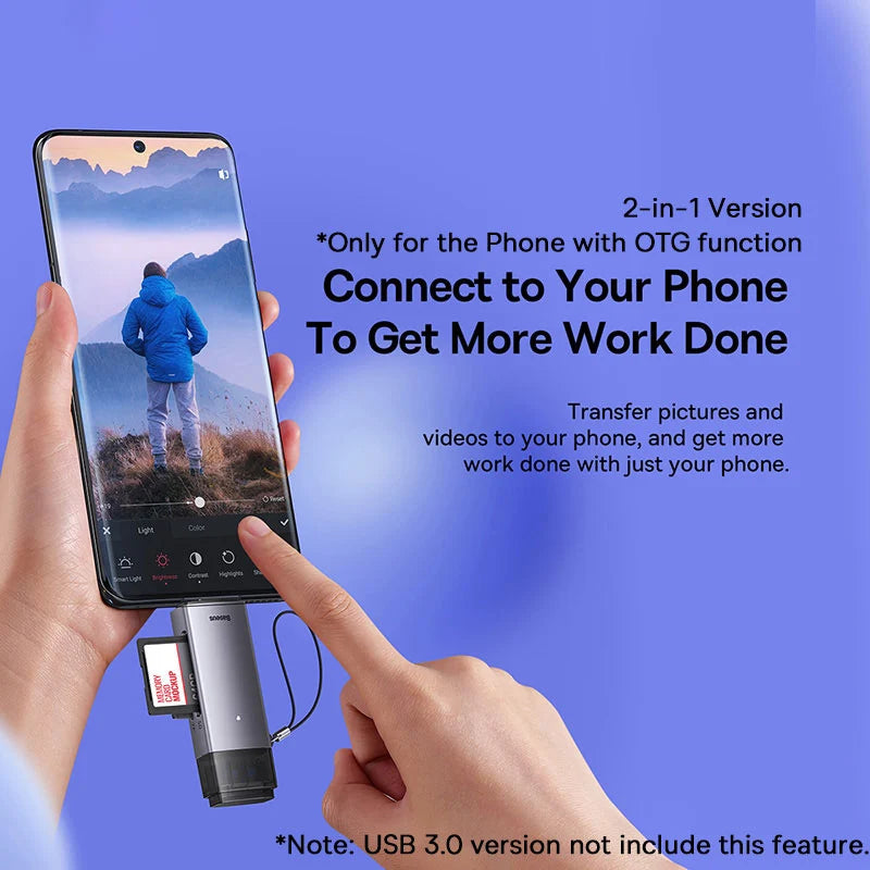 Baseus USB Card Reader (USB-A/USB-C to SD/TF)