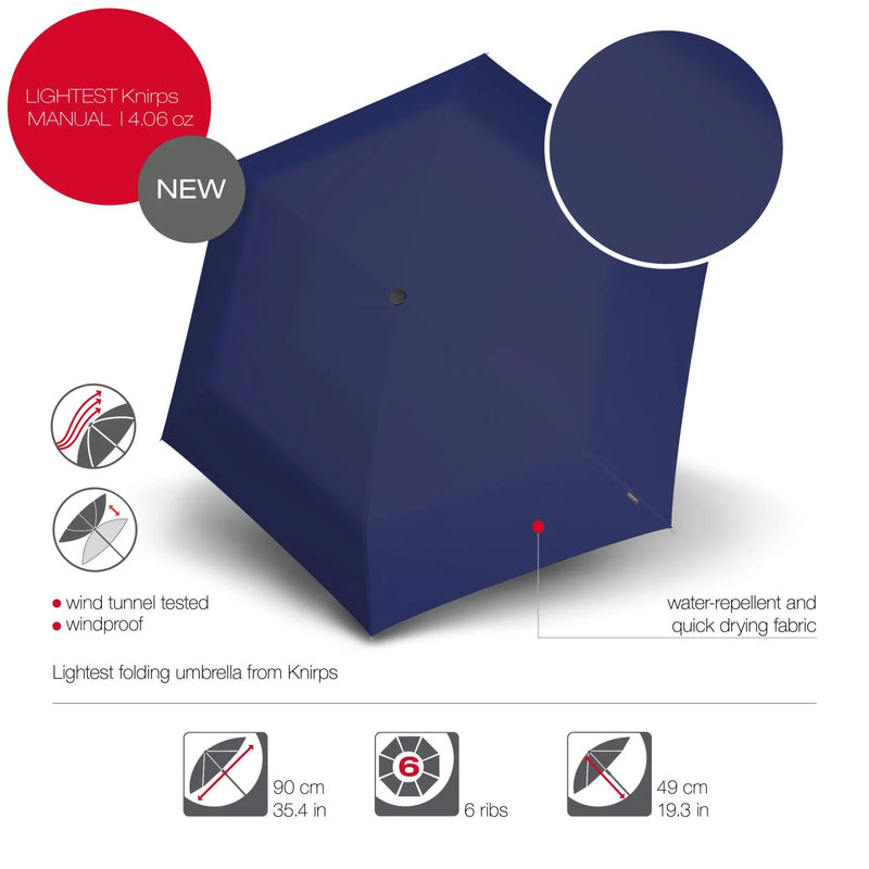 Knirps Ultra Light Slim Manual Umbrella (Only 115g)